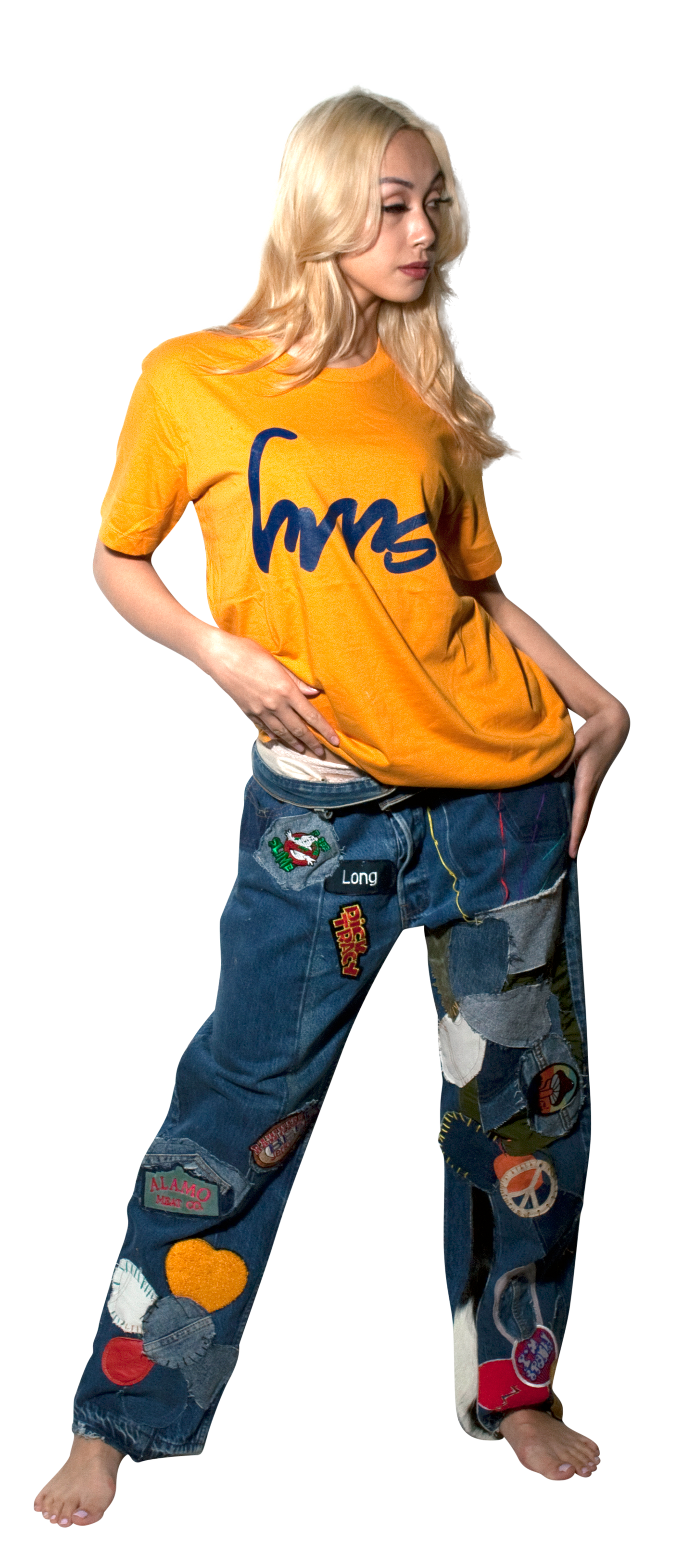 Mens Patchwork Denim