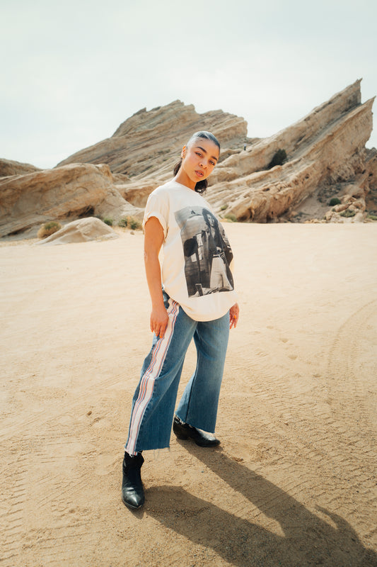 PAM SWOON TEE; VINTAGE PANEL 501'S