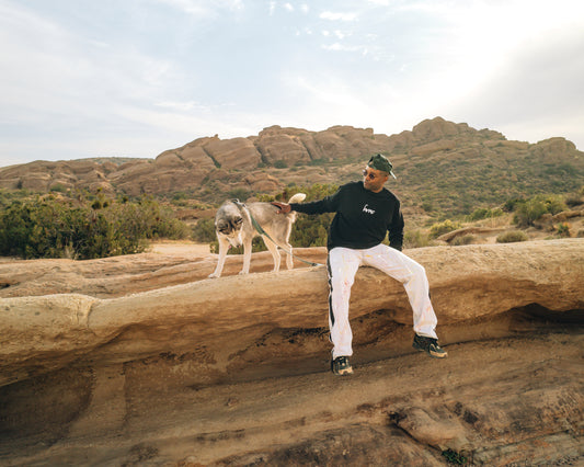 HVNS LONG SLEEVE "EYEGOTU" TEE; VINTAGE PAINT DAB PANEL 501'S; PAINT DAB CAP