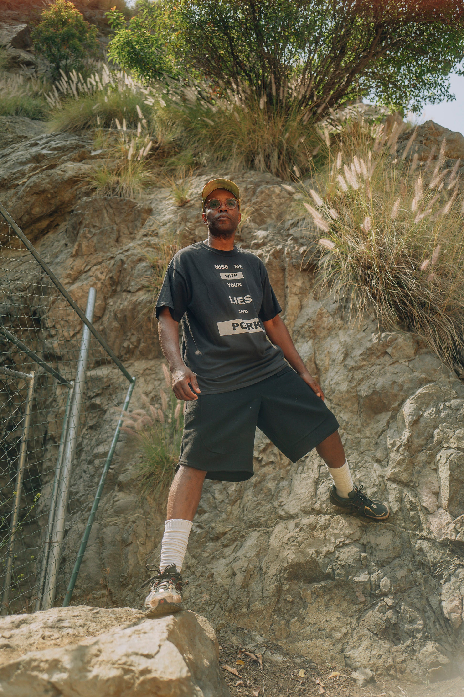 'BREAKADAWN" TEE; PAINT DAB CAP; WOOL SHORT