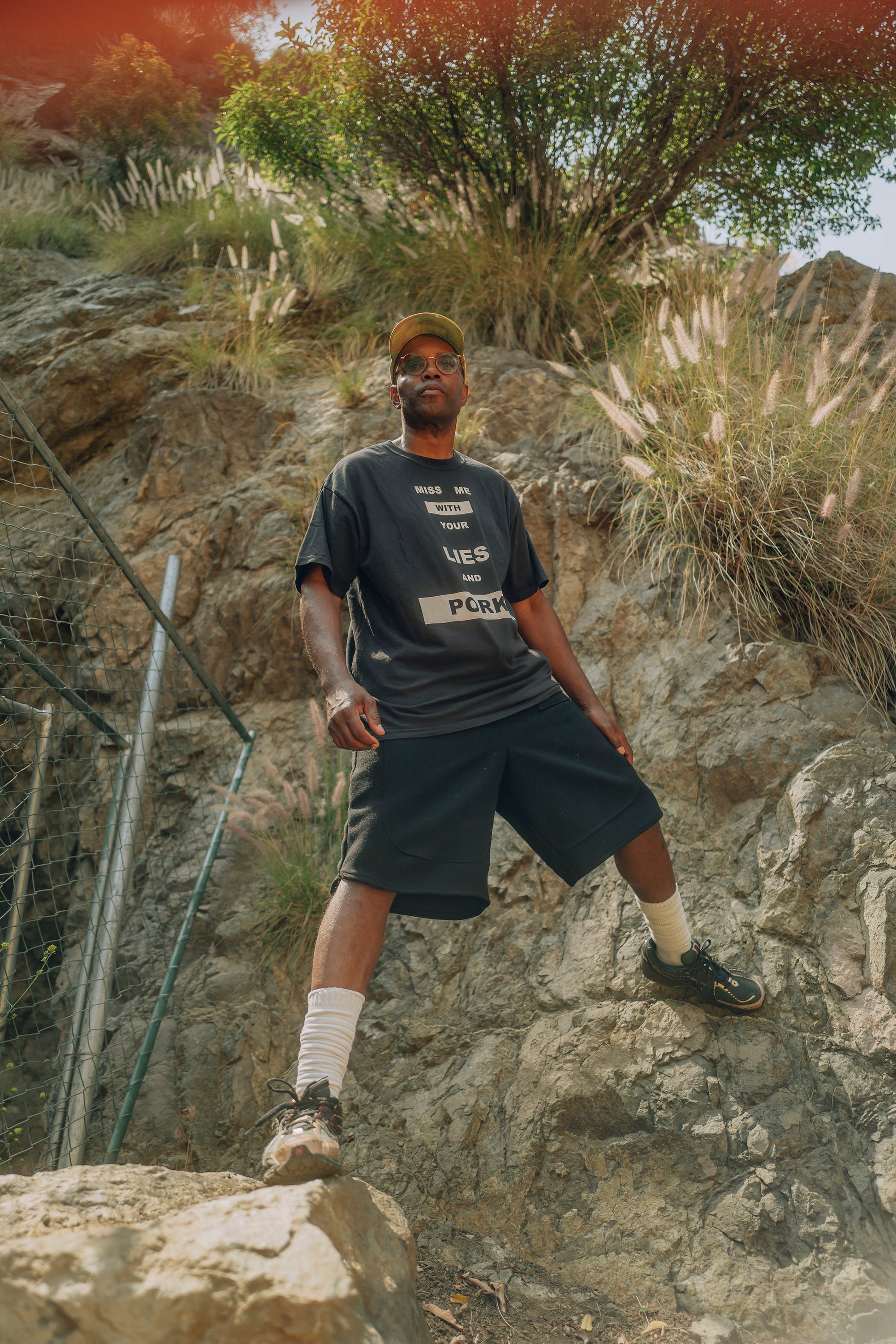 "BREAKADAWN" TEE; WOOL SHORT