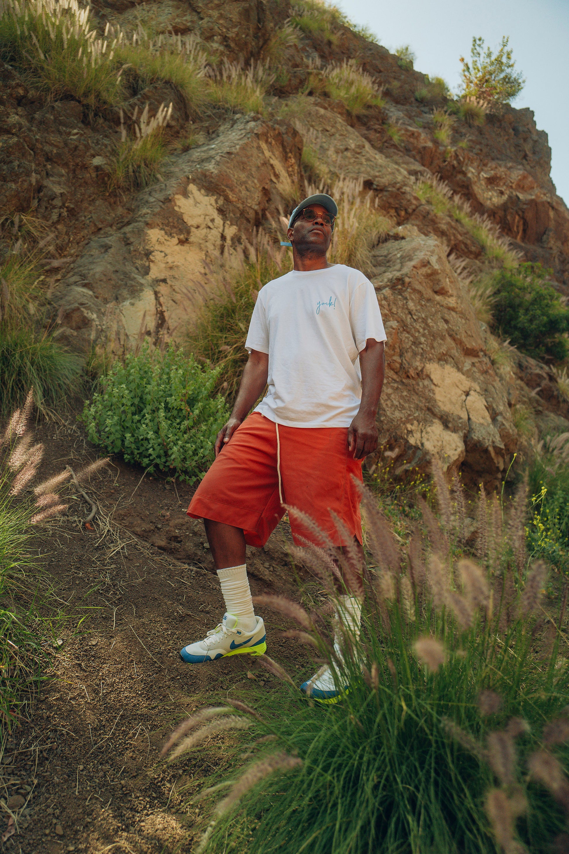 PAINT DAB CAP; YUCK! TEE; WAX RED CLAY DRAWSTRING SHORT