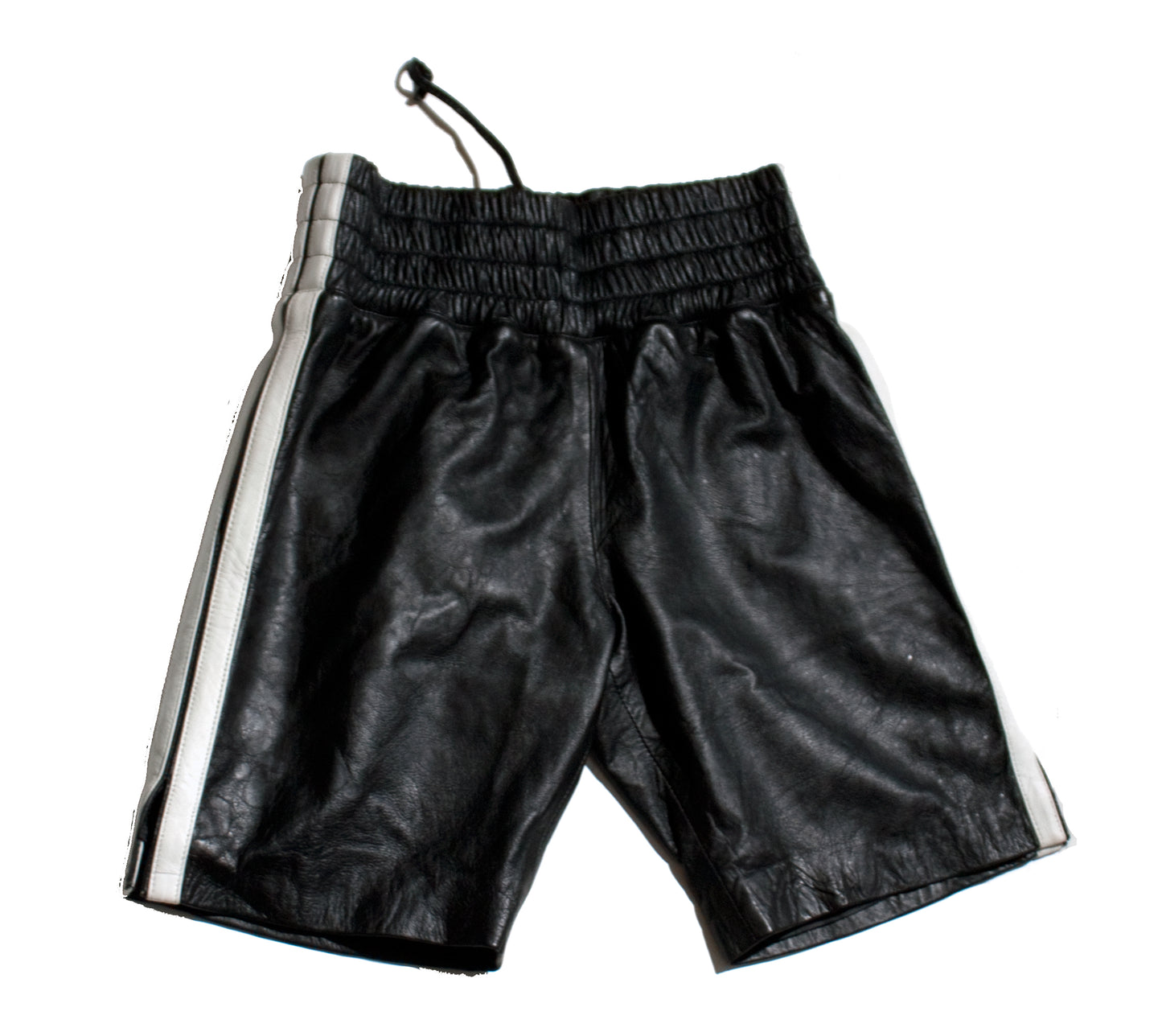 Black Lambskin Boxing Short