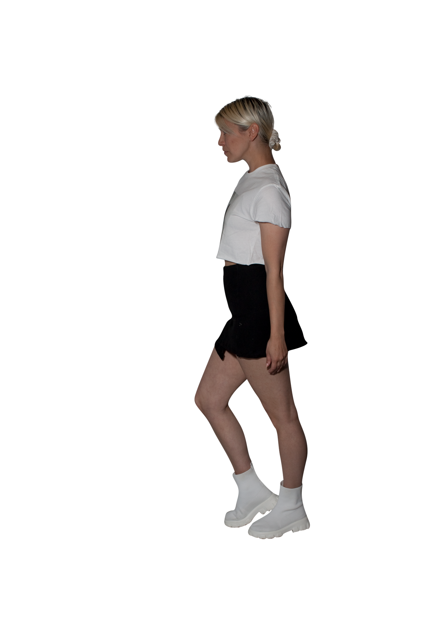 Denim Snap Mini Skirt