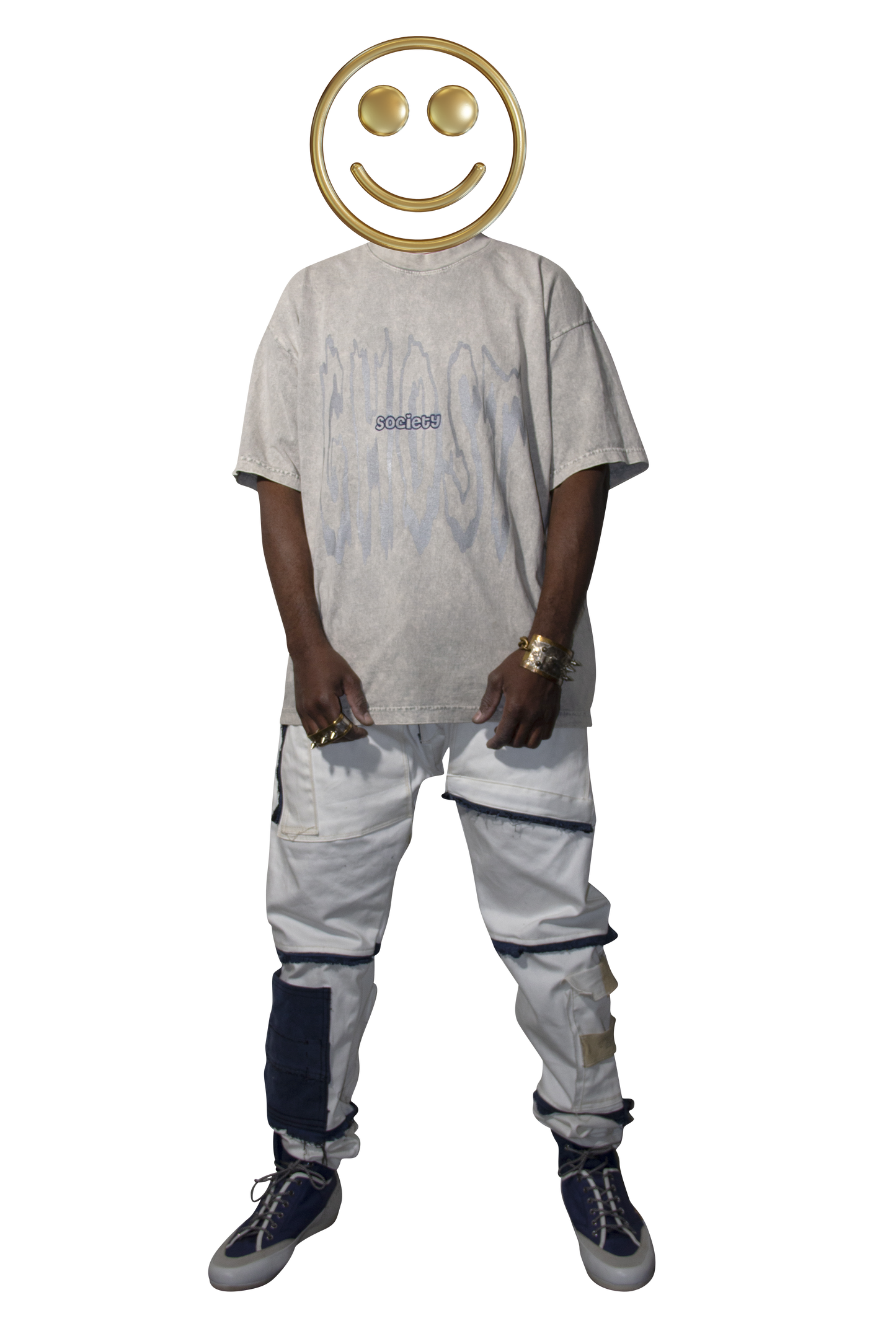 Blue 'n White Distressed Denim