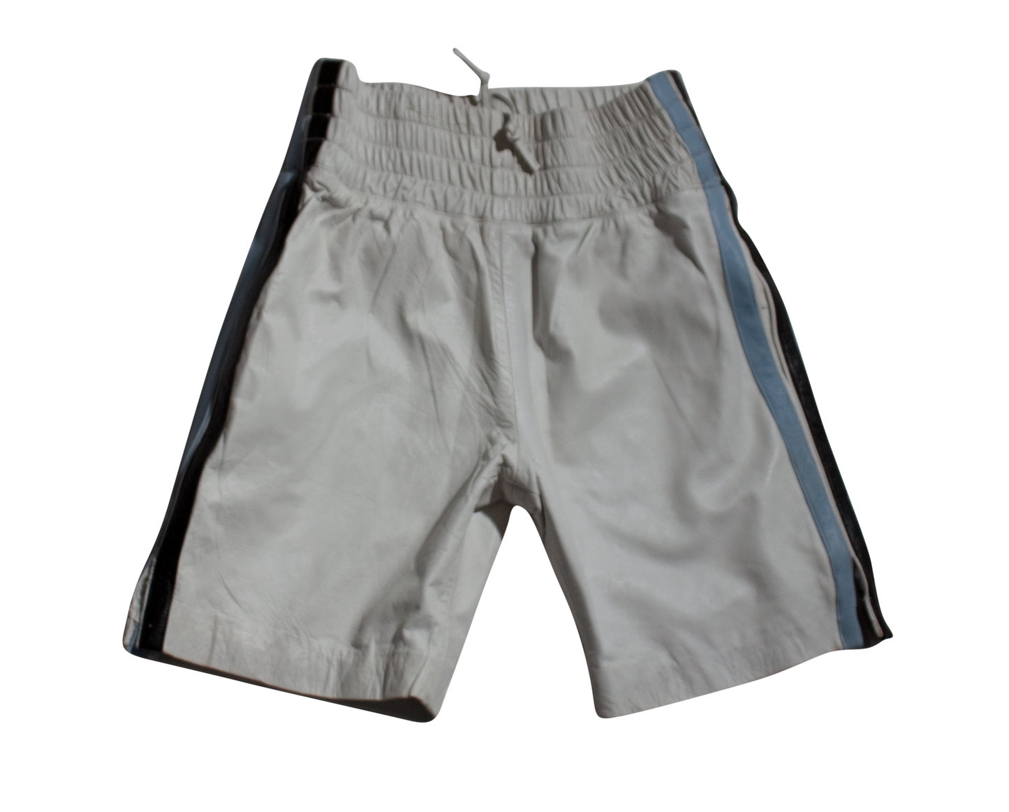 White/Blue/Black Lambskin Boxing Short