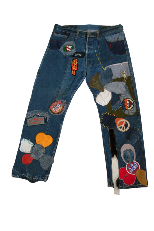 Mens Patchwork Denim