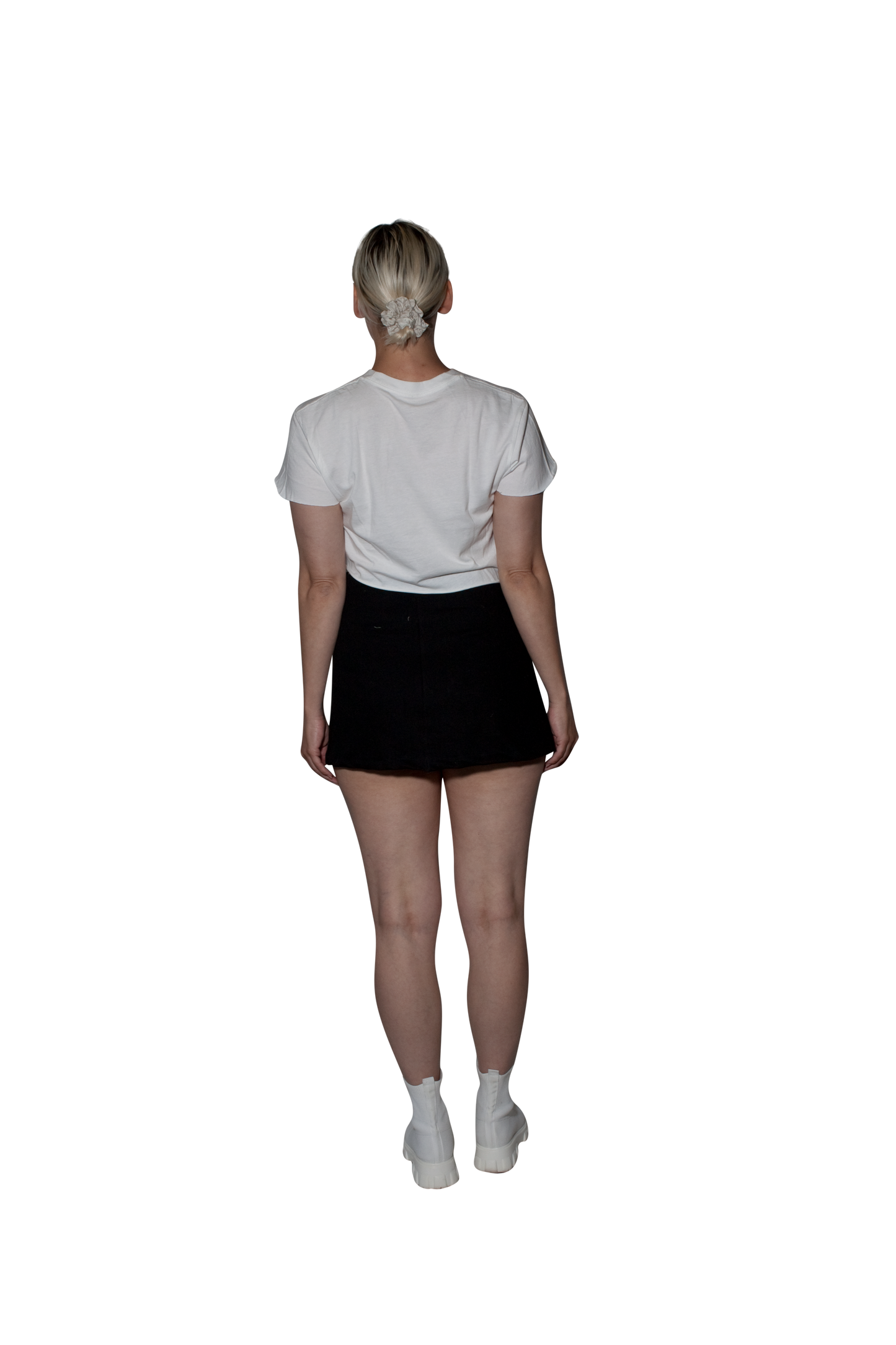 Denim Snap Mini Skirt
